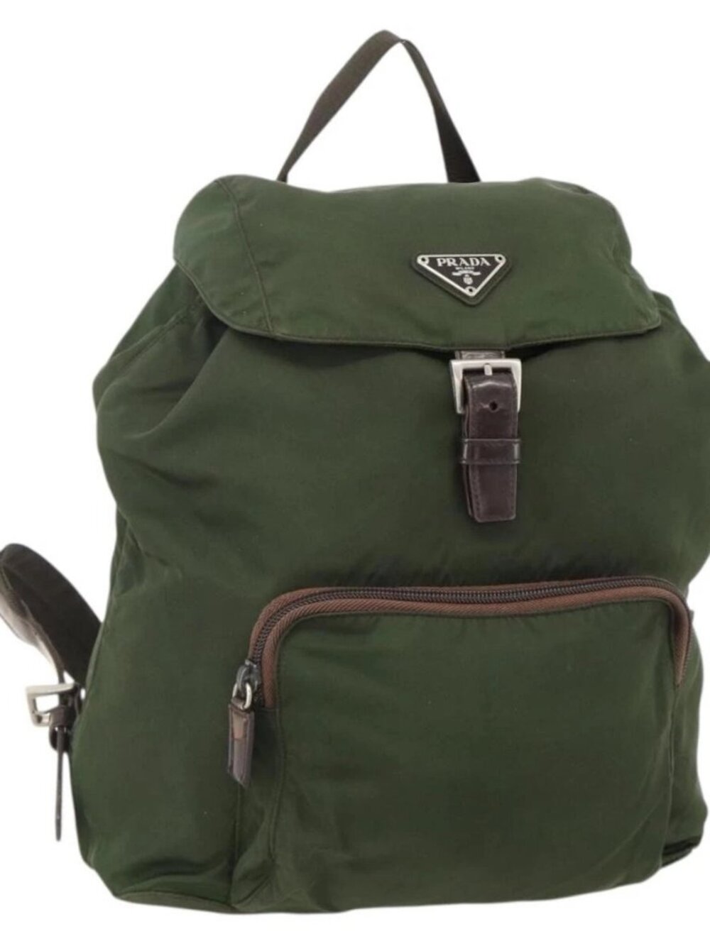 PRADA Backpack Nylon Green Auth 174836